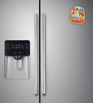 Indian State Theme Wooden Fridge Magnet  Magnet for Home Office Kitchen Refrigerator Door Stylish Decor Souvenir Gift  Indoor Decorative Gift Item (Mumbai Fridge Magnet)